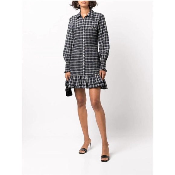 Veronica Beard Kelsey plaid ruffle mini dress - Picture 2 of 16